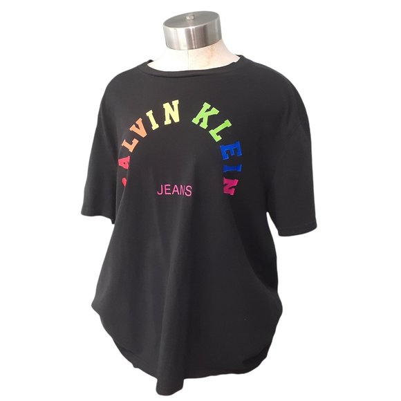 Calvin Klein Shirts Limited Ck Mens Cotton Rainbow Pride Calvin Klein Jeans Logo Tee Size Xl